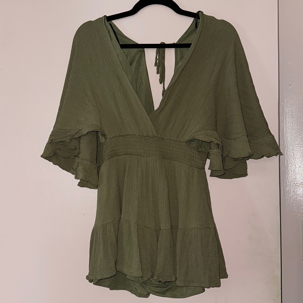 Olive Green Romper